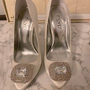 RSVP Size 5 wedding or formal heels. Worn 1 time at my wedding.